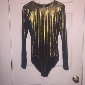 Gold bodysuit